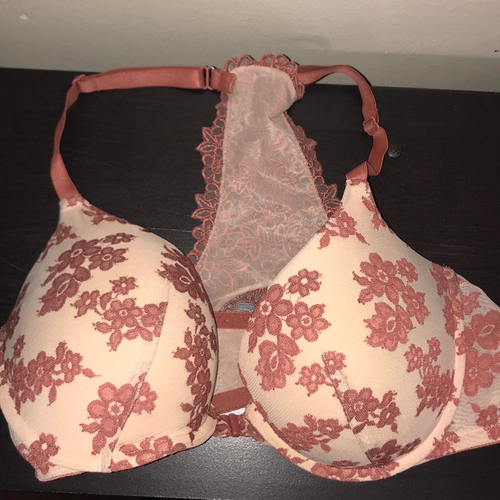 Pink push up bra